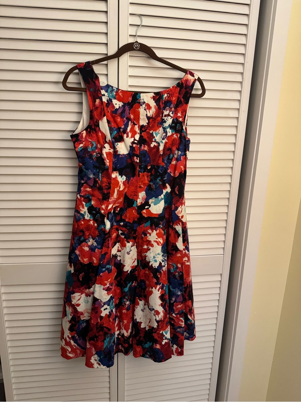 Maggy London Abstract Floral Fit & Flare Dress Size 10